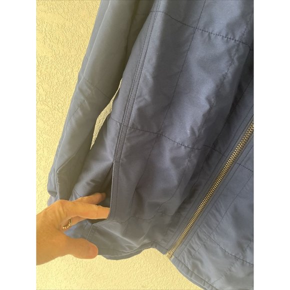 Ezekiel Navy Blue Quilted Jacket Size Medium Lined New Polyester - Picture 4 of 12